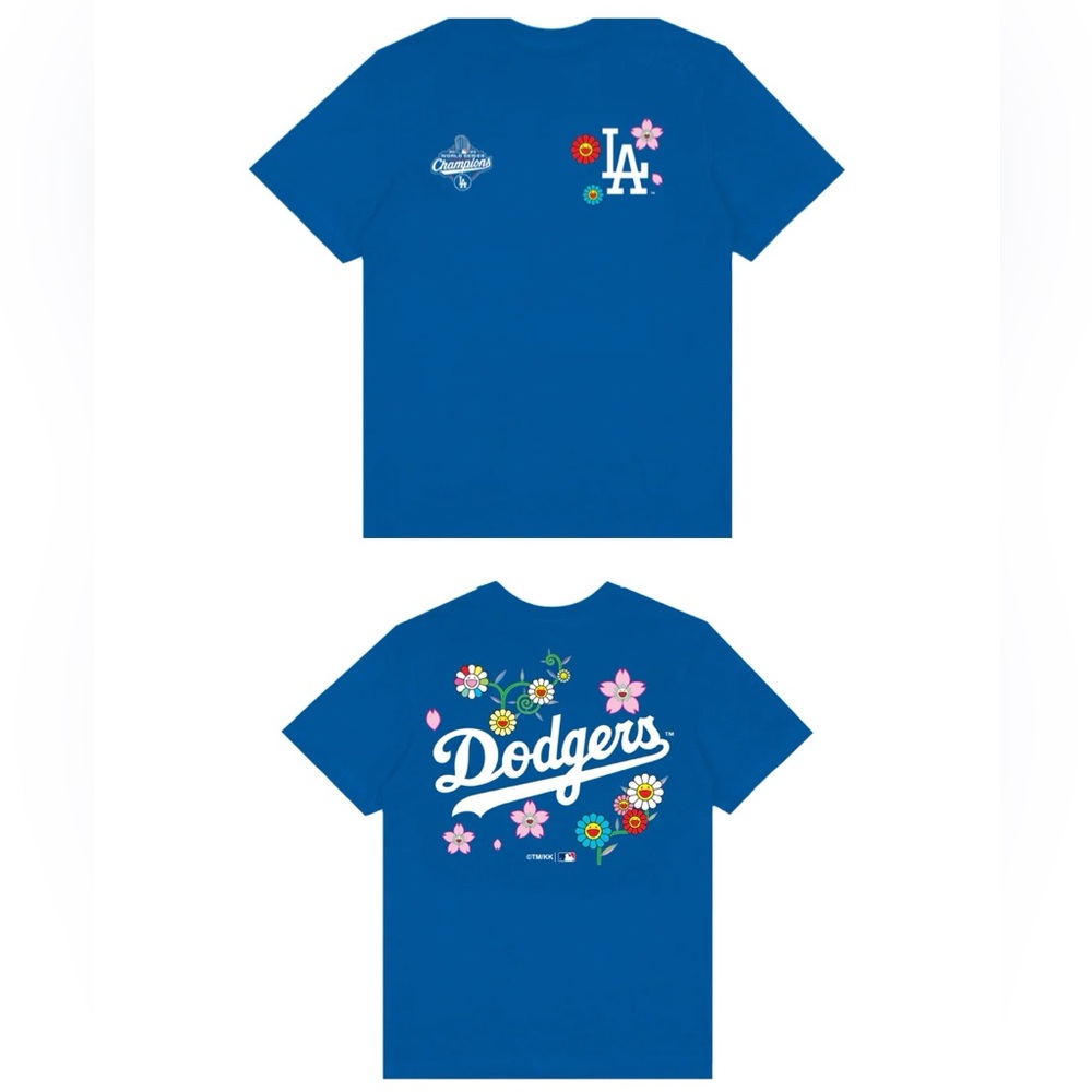 Fanatics x Takashi Murakami X LA Dodgers World Series 2025 T-shirt NWT BLUE